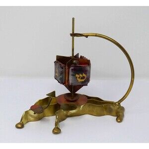 Gary Rosenthal Judaica Metal & Glass Dreidel Sculpture